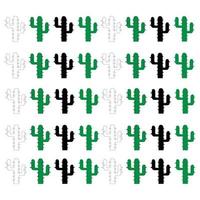 telón de fondo de cactus espinosos vector