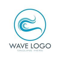 water wave logo design template icon vector