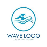 water wave logo design template icon vector