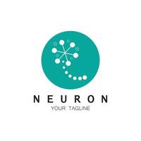 Neuron logo or nerve cell logo design,molecule logo illustration template icon with vector concept