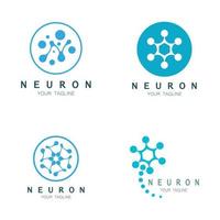 Neuron logo or nerve cell logo design,molecule logo illustration template icon with vector concept