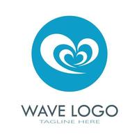 vector de icono de plantilla de diseño de logotipo de onda de agua