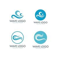 water wave logo design template icon vector