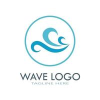 water wave logo design template icon vector