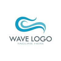 water wave logo design template icon vector