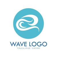 water wave logo design template icon vector