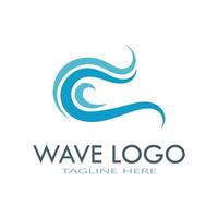 water wave logo design template icon vector