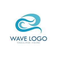 water wave logo design template icon vector