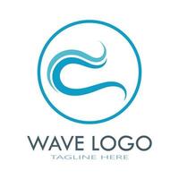 water wave logo design template icon vector