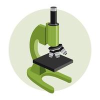 microscopio, icono científico, diseño para laboratorios, ilustración, vector