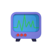 3d icon ECG Monitor Medical theme png