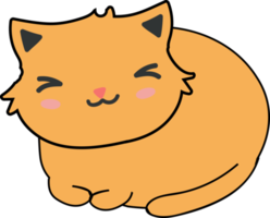 dessin animé de chat mignon. chaton animal de compagnie png