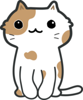 simpatico cartone animato gatto. gattino domestico png