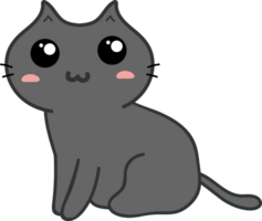 lindo gato de dibujos animados. gatito png