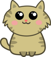 lindo gato de dibujos animados. gatito png