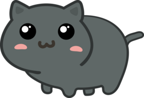 dessin animé de chat mignon. chaton animal de compagnie png