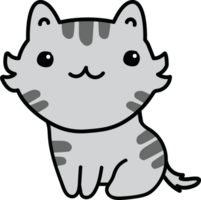 dessin animé de chat mignon. animal de compagnie minou png