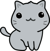 lindo gato de dibujos animados. gatito mascota png