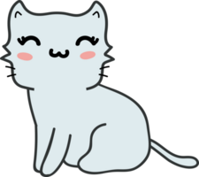 lindo gato de dibujos animados. gatito png