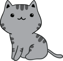 simpatico cartone animato gatto. gattino png