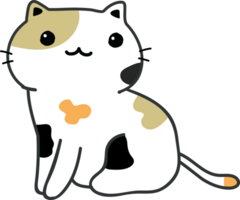 lindo gato de dibujos animados. gatito mascota png