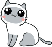 dessin animé de chat mignon. chaton animal de compagnie png