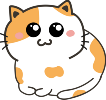 simpatico cartone animato gatto. gattino domestico png