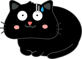 lindo gato de dibujos animados. gatito mascota png