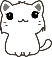 lindo gato de dibujos animados. gatito mascota png