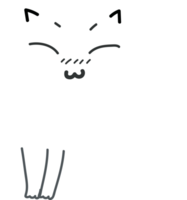 leuke kattencartoon. kat huisdier png