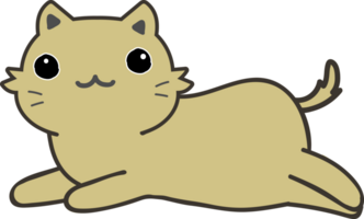 lindo gato de dibujos animados. gatito mascota png