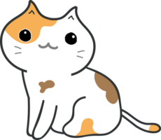 simpatico cartone animato gatto. gattino domestico png