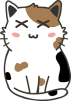 lindo gato de dibujos animados. gatito png