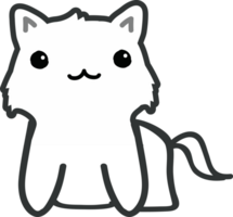 lindo gato de dibujos animados. gatito mascota png