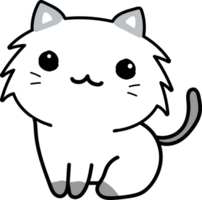 dessin animé de chat mignon. animal de compagnie minou png