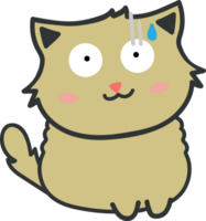 simpatico cartone animato gatto. gattino png