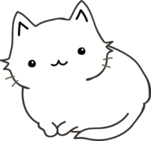 dessin animé de chat mignon. chaton animal de compagnie png