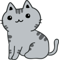 leuke kattencartoon. kitten huisdier png