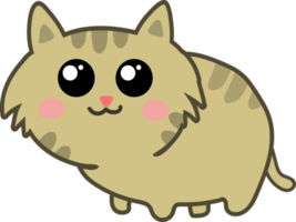 leuke kattencartoon. kitten huisdier png