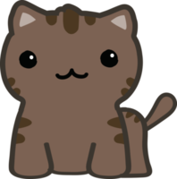 dessin animé de chat mignon. chaton animal de compagnie png