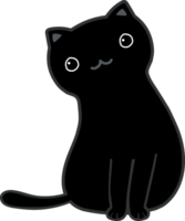 dessin animé de chat mignon. animal de compagnie minou png