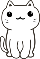 lindo gato de dibujos animados. gatito png