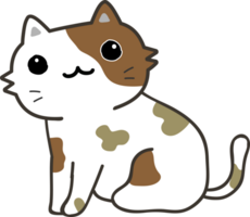 lindo gato de dibujos animados. gatito png