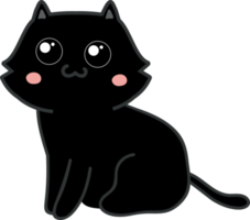 simpatico cartone animato gatto. gattino png