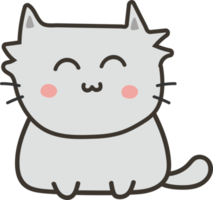 lindo gato de dibujos animados. gatito png