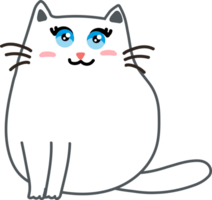 desenho de gato fofo. gatinha png