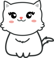 lindo gato de dibujos animados. gatito png