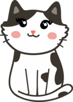 simpatico cartone animato gatto. gattino png