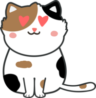 desenho de gato fofo. gatinha png