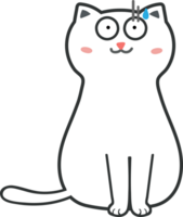 simpatico cartone animato gatto. gattino png